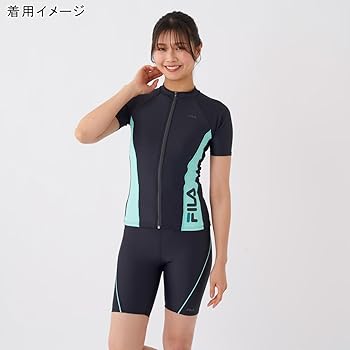 Amazon.co.jp: [FILA] レディース 無地 脇ロゴ ZIP 半袖